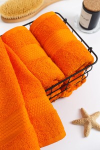 Полотенце махровое, г/к, 40х70, арт. 40-70 BS, 460 гр/м2, цвет: 207-апельсиновый